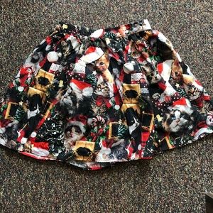 Women’s Cat Christmas Circle Skirt Medium
